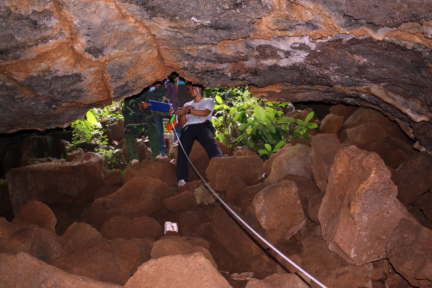 Tan Phu cave measuring entrance